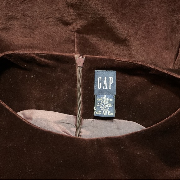 GAP CRUSHED VELVET SLEEVELESS PULLOVER DRESS ZIPPER & EYE HOOK CLOSURE WORN ONCE - Picture 3 of 3